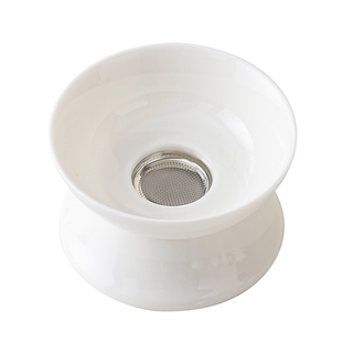 羊脂玉白瓷陶瓷茶漏茶滤网超细泡茶过滤器茶隔单独茶叶茶水分离器