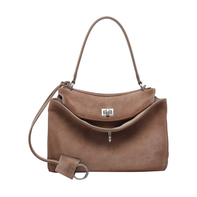 BALENCIAGA 女士米色麂皮rodeo 小号斜挎包 26早春新款意大利代购