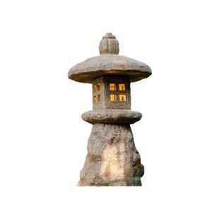 掬涵原色仿古新中式户外石灯笼电石灯园林景观装饰圆方孔庭院石灯