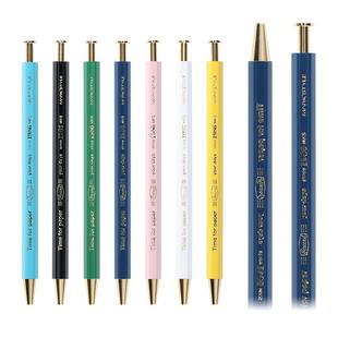 marks MARK'STYLE Time for paper六角木轴中性笔按动圆珠笔0.5mm黑色墨水文艺青年针管笔尖柔和白色绿色