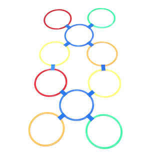 跳格子跳房子弹跳环儿童感统训练器材户外运动游戏家用体能教玩具