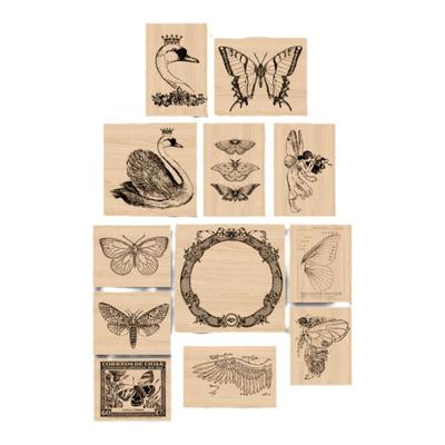 兔子家手账盐系百搭轻复古欧美风【破茧与加冕】榉木制印章