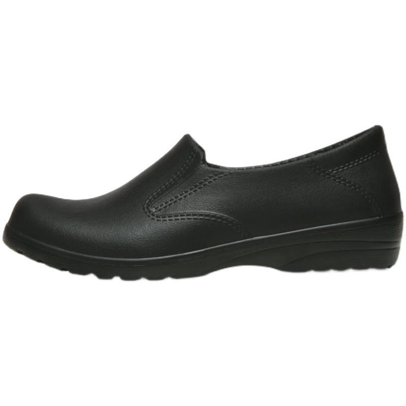 WAKO滑克厨师鞋防滑鞋女士酒店厨房工作鞋黑色胶鞋雨鞋防水防油轻