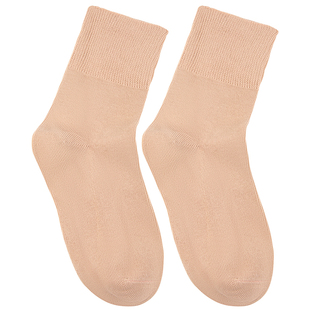 松口袜子老年人宽松男士棉袜中筒袜女肿脚胖睡觉穿不勒厚薄款专业