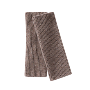 100%纯羊绒半指手套女秋冬新款加厚保暖男骑车针织短无指手套