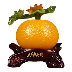 招财橘子摆件大吉大利客厅玄关电视柜酒柜装饰品高档乔迁新居礼品