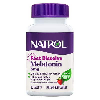 美国NATROL褪黑素安瓶助眠闪睡片