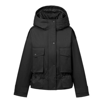 VGRASS局部蕾丝拼贴90鹅绒羽绒服