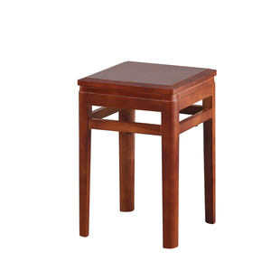 全橡木四方凳子家用椅子新中式餐凳成人高凳柚木餐桌凳古筝凳叠放