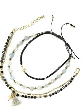 vikikobracelet天然海蓝宝手链