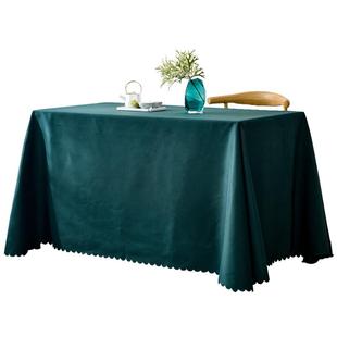 会议室桌布酒店办公室定制加厚纯色白色布艺长方形台布广告印logo