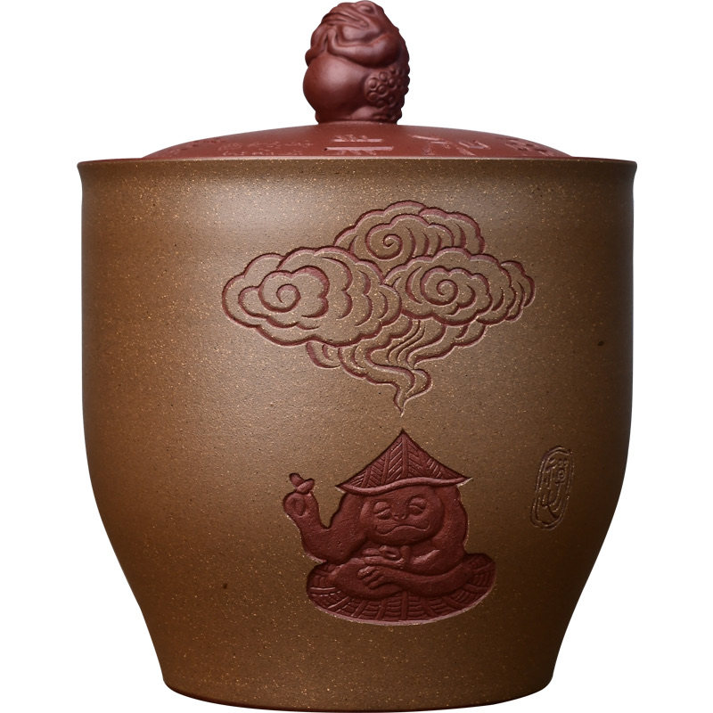 一斤装原矿紫砂纯手工茶叶罐
