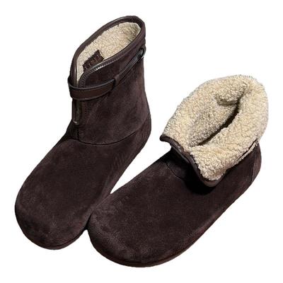 磨砂真牛皮加绒厚底马丁靴女