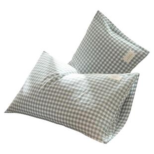 纯棉枕套学生宿舍40x60小枕头套单人100全棉枕芯套48cmx74cm一只