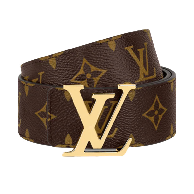 LV/路易威登 金标老花黑内双面腰带 4CM宽 商务休闲百搭正品皮带