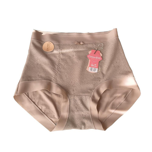 彩田32033  夏密网孔无痕边高腰收腹提臀大码石墨烯抗菌档内裤女