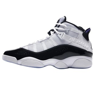 AIR JORDAN 6 RINGS男女AJ6六冠王黑白康扣中帮篮球鞋 323419-115