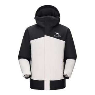 骆驼户外夹棉冲锋衣AK80硬壳防水棉服外套秋冬新款加厚撞色登山服