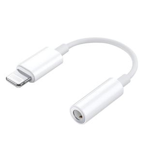 适用于Apple苹果耳机转接头lightning转3.5毫米转换器有线扁头iPhone11/12/13Promax通用车载圆头充二合一