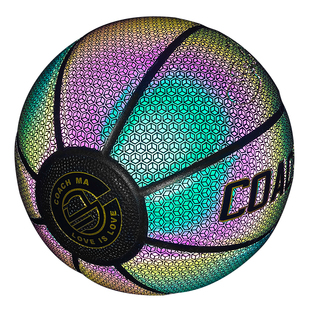 马布里反光篮球发光马教练夜光生日刻字荧光男女礼物月光闪光蓝球