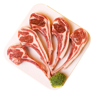 内蒙古法式小切羊排战斧羊排12肋整块新鲜原切法排3斤煎炸烤食材