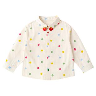 【100%棉】嘟嘟家儿童衬衫男童长袖上衣宝宝春季春秋童装女童衣服