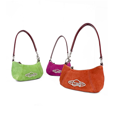 【巴掌包】美丽的废物SpicyCapSoul麂皮反绒羊皮牛皮麻将法棍包包