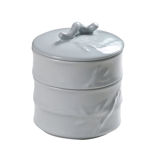 宣品书房龙泉青瓷双层火锅砚水盂陶瓷墨盒墨碟墨汁专用带盖防蒸发双圈砚台储墨笔洗防干毛笔国画实用书法墨海