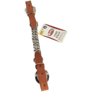 美国进口下颚链棕色双链 衔铁搭档 西部马具配件西式水勒下颔链