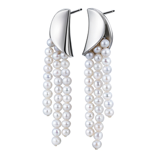 白岚淡水珍珠耳钉女925银耳环时尚小众轻奢气质设计感ED3360