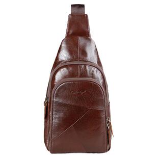 斜挎男士胸包2024新款真皮高级感小众设计单肩爆款小背包女式腰包