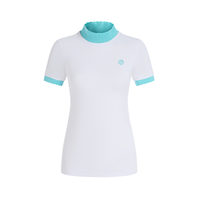DEXGOLF高尔夫服装针织圆领拼色