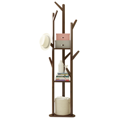 多功能楠竹落地衣帽架