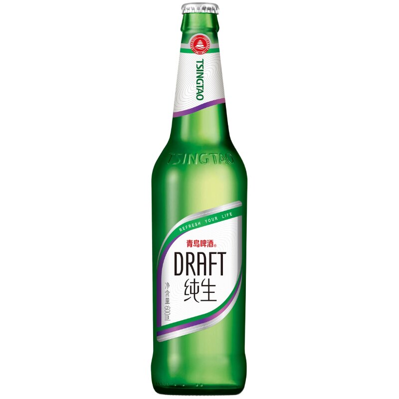 青岛啤酒精酿纯生600ml*12瓶