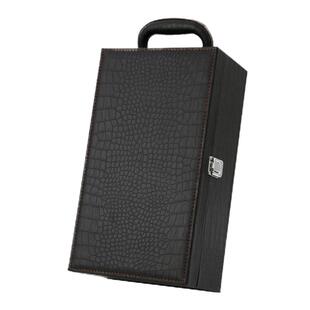 红酒盒皮盒双支 鳄鱼纹酒盒子 红酒包装盒礼盒 酒箱定制通用