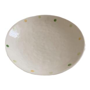 日式定食餐具一套盘子碗家用釉下彩陶瓷深底盘意面咖喱饭炒菜七寸