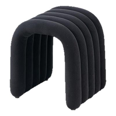 法式梳妆台化妆椅家用换鞋凳轻奢高级感坐墩衣帽间黑色穿鞋矮凳子