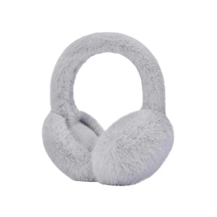 毛绒耳罩冬女冬季保暖耳包护耳朵耳捂子可折叠学生防冻耳罩套白色