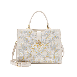 【新年礼物】古伊西国风轻奢花卉刺绣大容量手提包休闲通勤斜挎