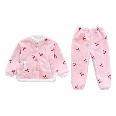 睡衣1-4岁珊瑚绒家居服两件套