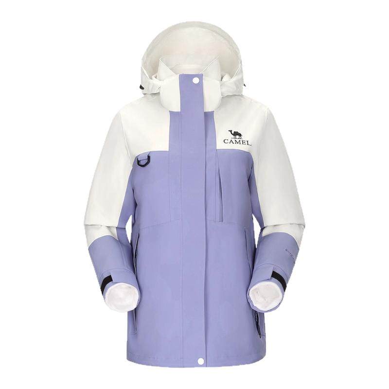 骆驼户外冲锋衣三合一女秋冬新款暴雨防水防风外套可拆卸登山服男