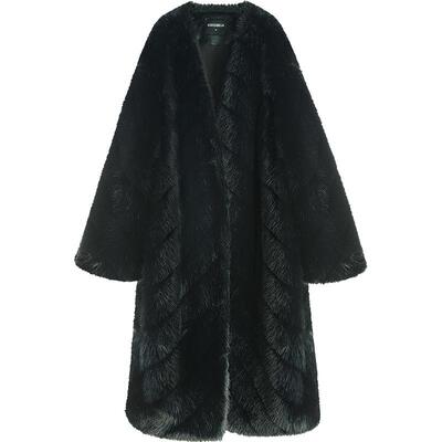 COCOBELLA长款环保皮草外套