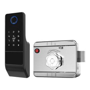 老式防盗门改智能锁户外防水庭院门牛头锁大铁门指纹锁电子密码锁