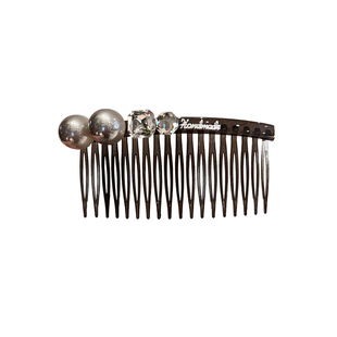 珍珠发梳插梳发夹女高端刘海夹前额碎发整理神器边夹盘发发卡头饰