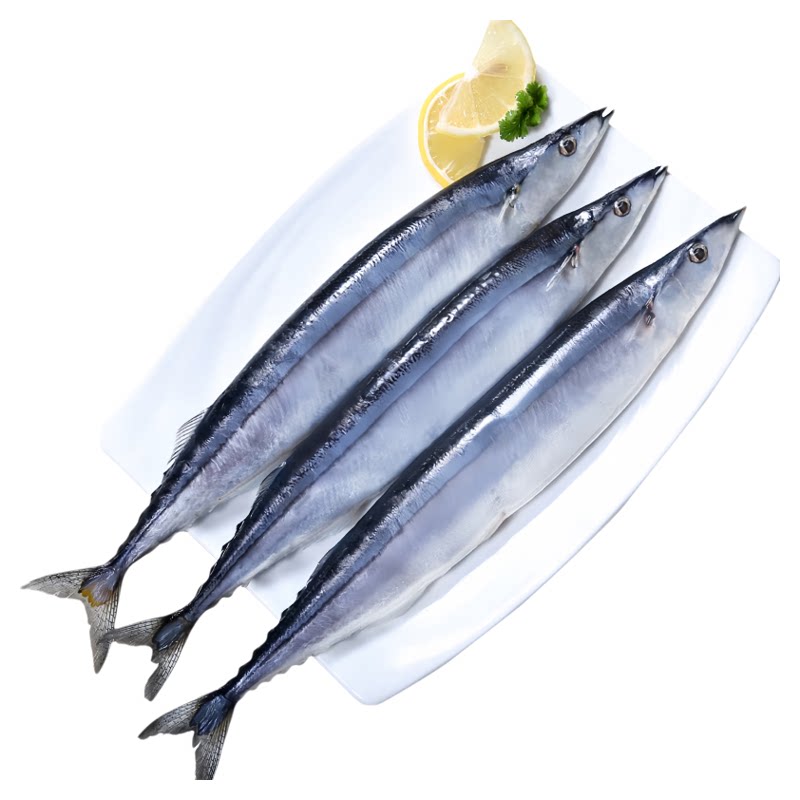 深海冷冻特大秋刀鱼日式烧烤
