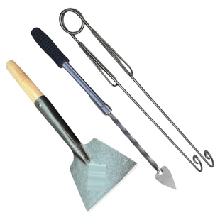 半自动烤炉扎眼器碳夹子火钳烧烤炉清理工具烧烤炉钻孔器烧烤工具