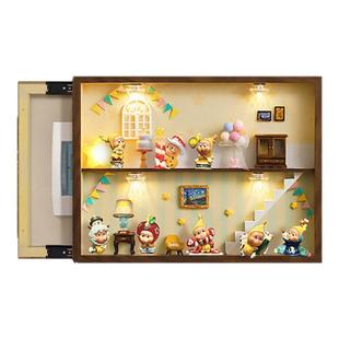 星星人电表箱盒装饰画盲盒收纳挂墙展示架磁吸电闸开关盒遮挡挂画