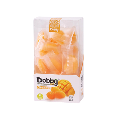 Dobby/哆比爆浆果汁软糖盒装白桃草莓百香果芒果独立包装儿童零食