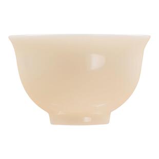 钰铨龙门 冰清玉洁压手杯 德化传统中国白瓷纯手工厚重防烫主人杯