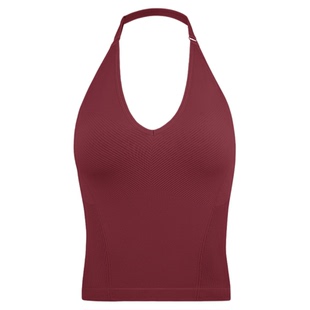 FRESOUGHT运动背心女挂脖文胸一体式外穿绝美长款健身瑜伽内衣